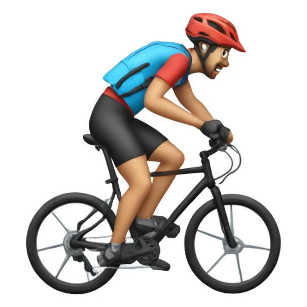 Mountain bike crash rider wearing a stethoscope  sticker