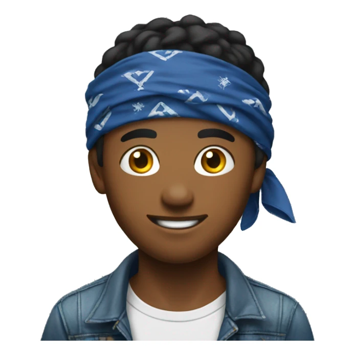 young man with a bandana around neck sticker