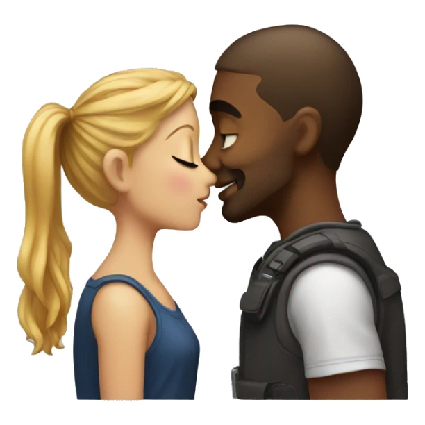 Kiss man and girl sticker