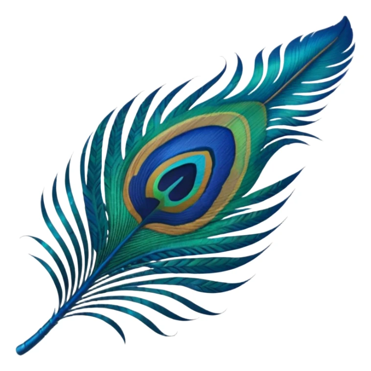 Peacock feather sticker
