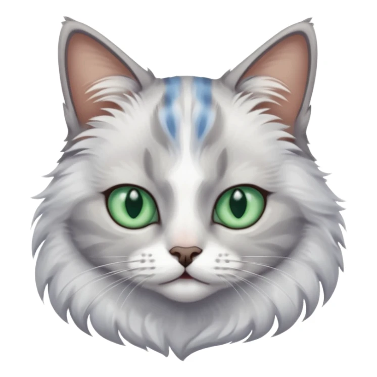 more slanted eyes with a green/blue colour, made the cat look challenging sticker