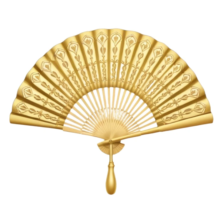 Hand Fan golden color  sticker