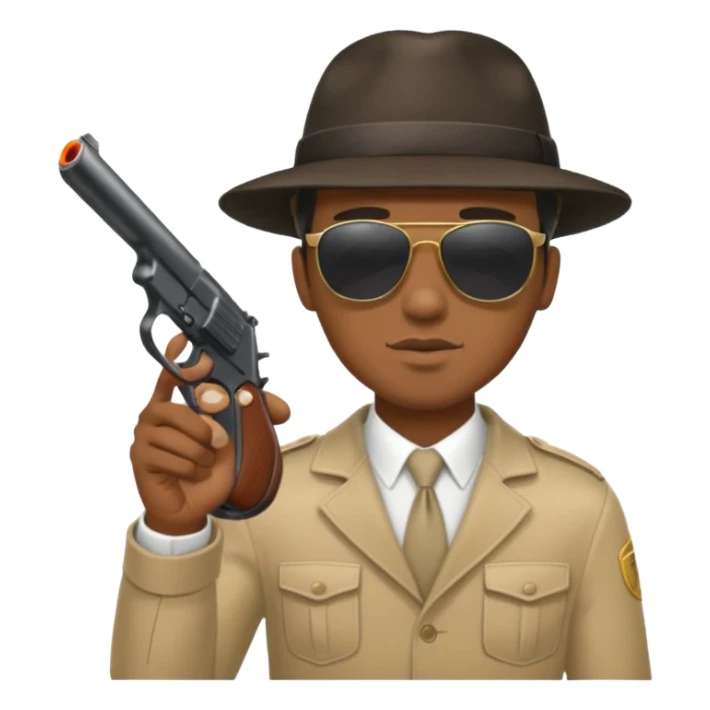 Black guy shooting gun sideways sticker