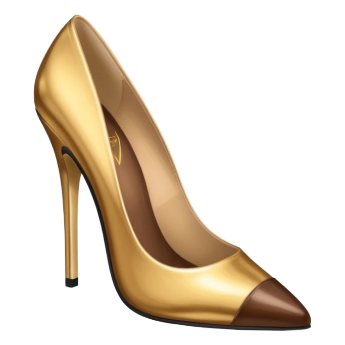 Metallic 24k gold and mocha brown womens shoes sticker