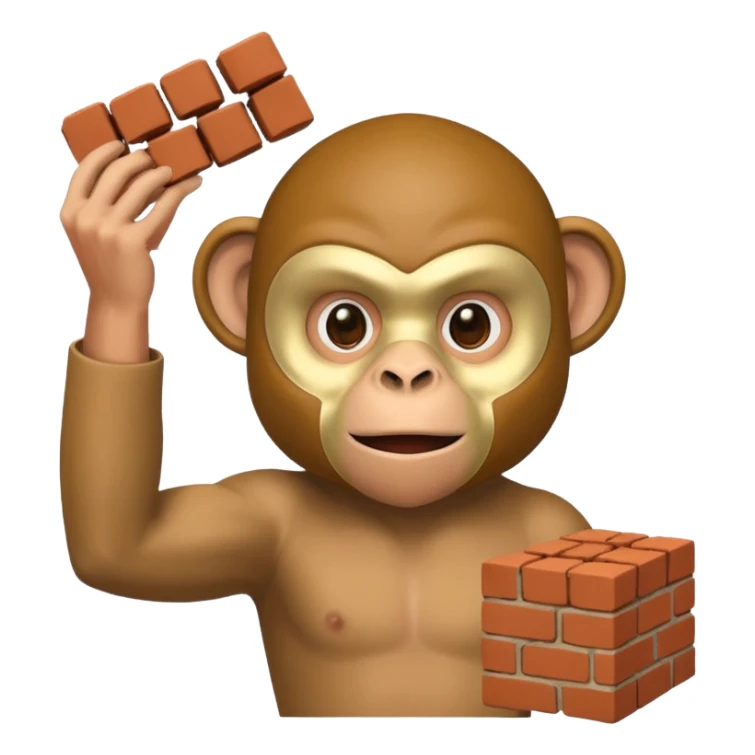 I NNED TO PUT MY FRIEND FACE TO A MONKEY AND THROW BRICK sticker