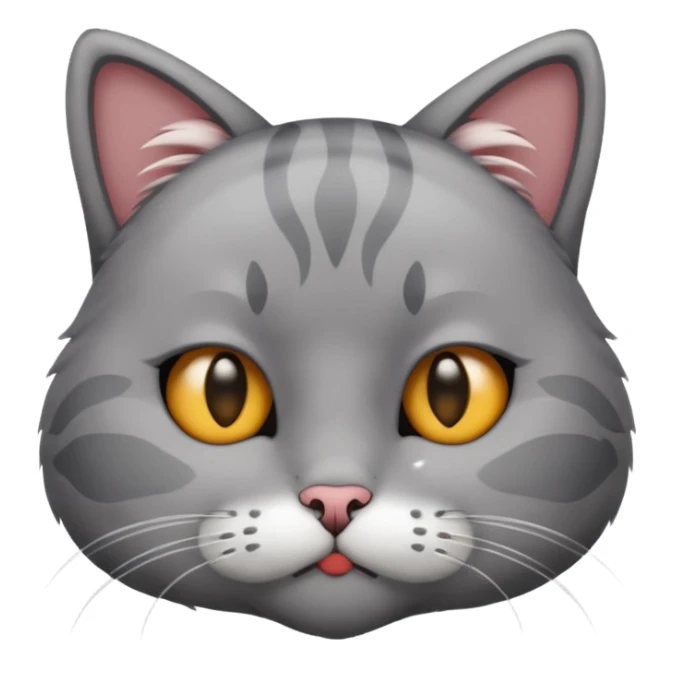 Cat that has his paws over his face in sadness sticker