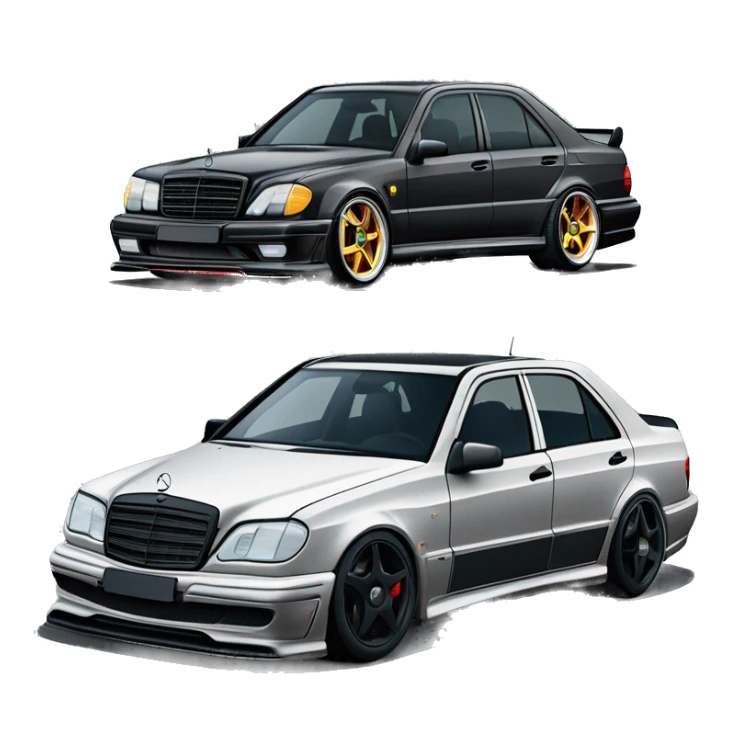Mercedes e 190 evo 2 amg tunning black sticker