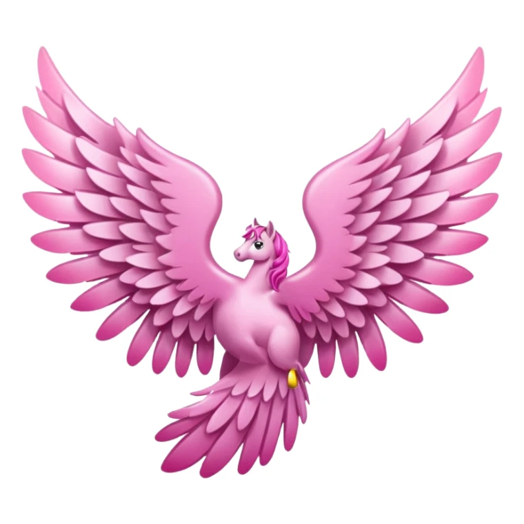 Sparkly little soft pink pony wings. Only left and right wings without pony. sticker