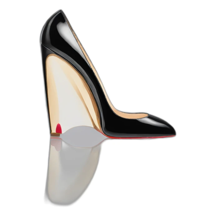 WEDGE heel LOUBOUTIN black PATENT sticker