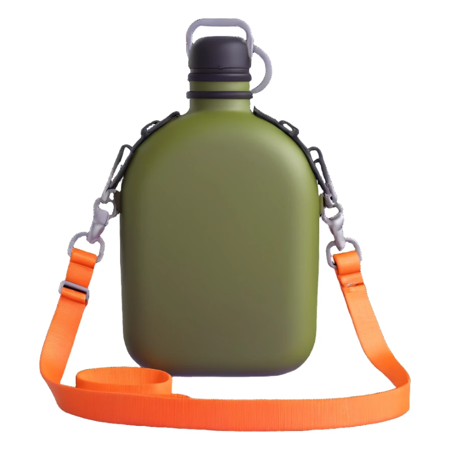 rugged outdoor canteen with strap sticker