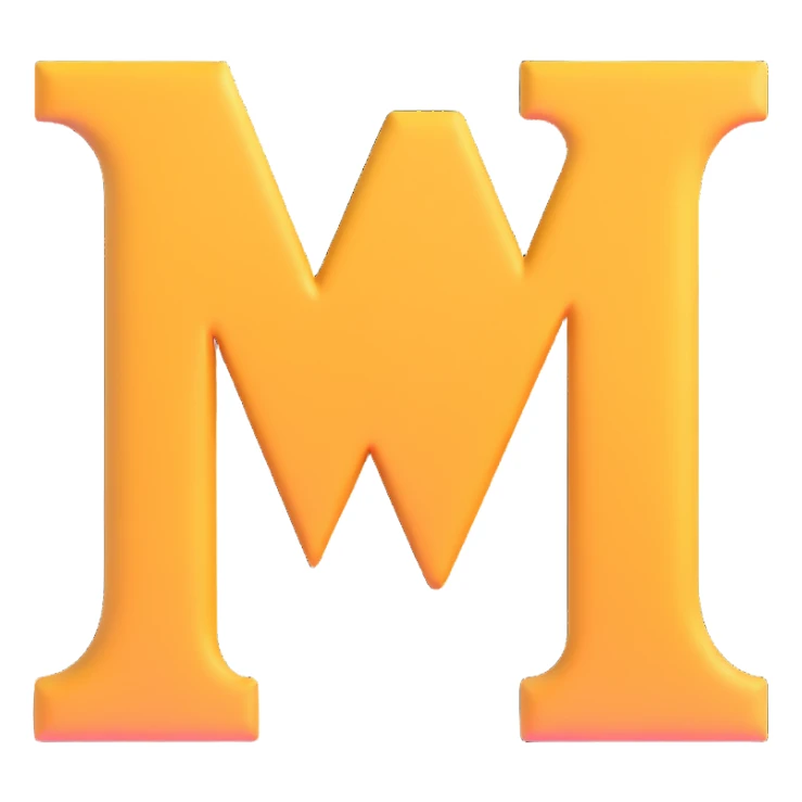 elegant furniture store logo with letter M sticker
