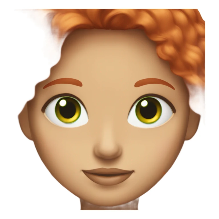  rise and shine green eyes  red headed girl sticker