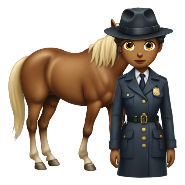 Detective girl in the horse sticker