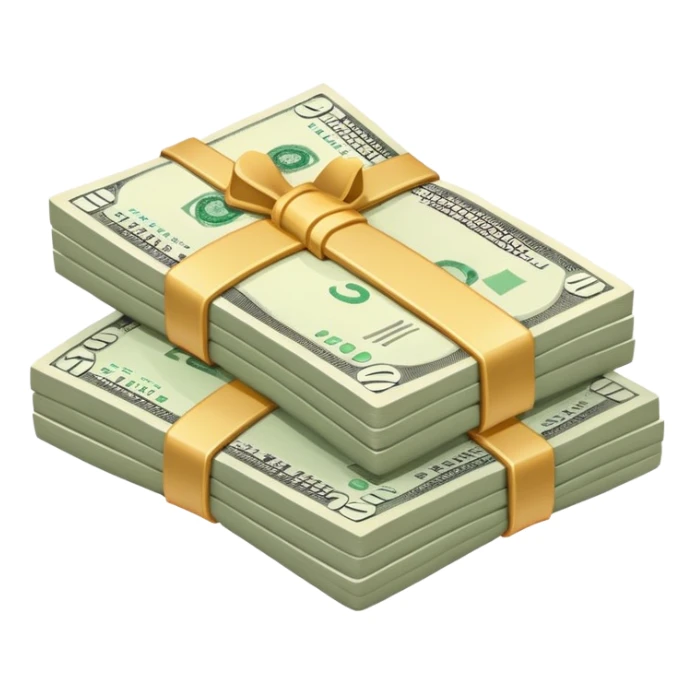 cash money in pinkish color sticker