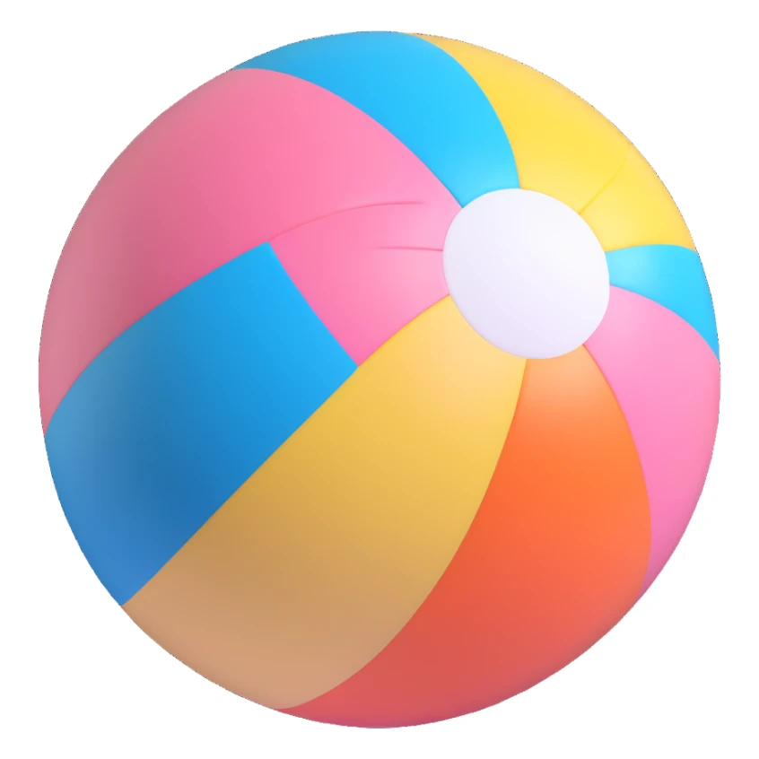 beach ball with pastel colors sticker