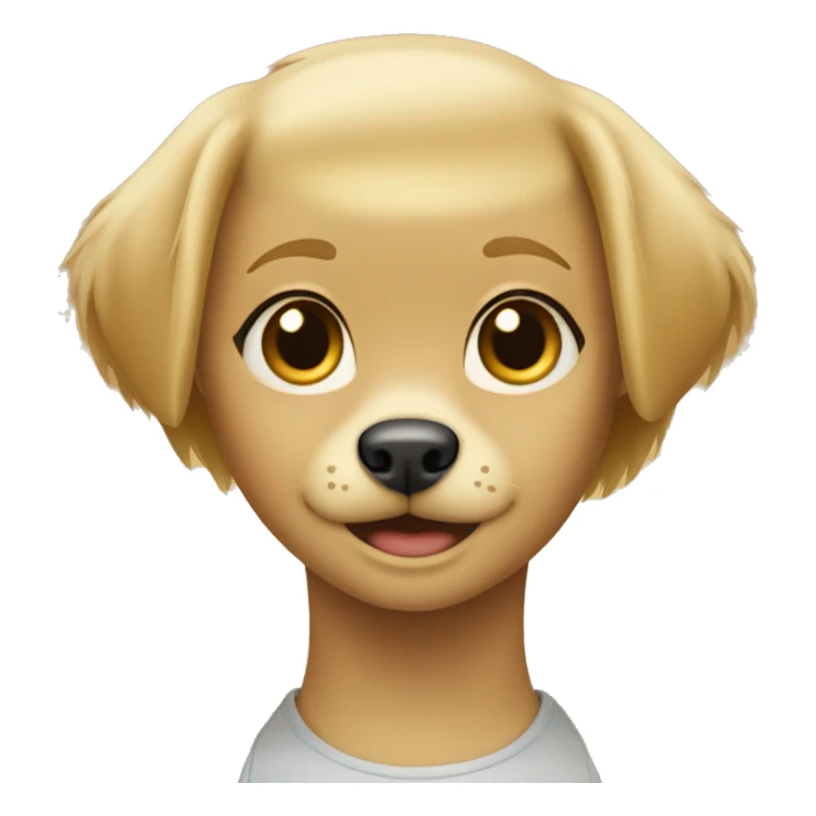 Short haired blond Girl and golden retriever  sticker