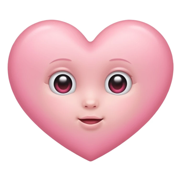 Light baby pink heart with no face sticker