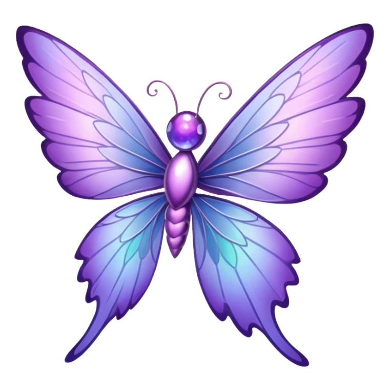 Lilac wings of a fairy sticker
