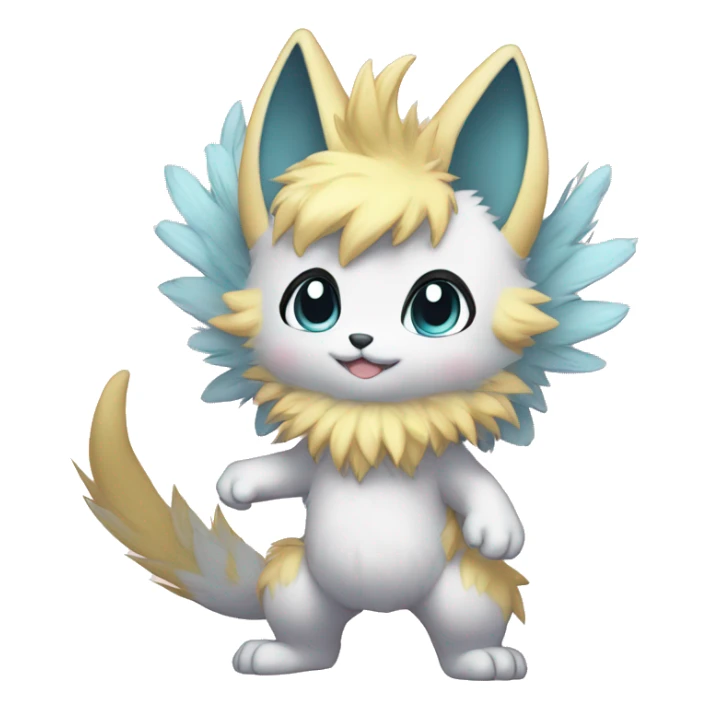 Anthro-Pastel-Fur-Sona-Chibi-Shiny-Fakémon full body sticker