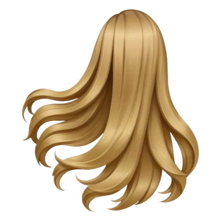 back view of long dark blonde hair sticker