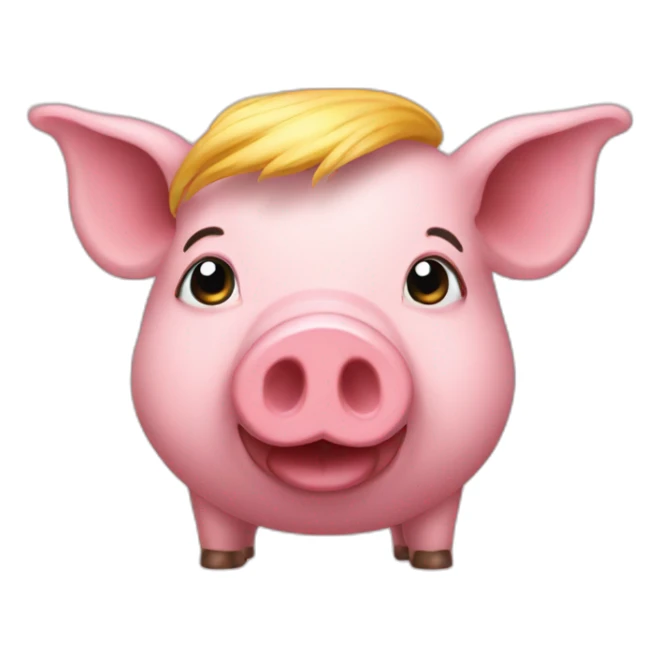 Donald trump as a pig  sticker