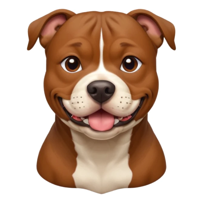 Smiling brown Staffordshire Bull Terrier  sticker