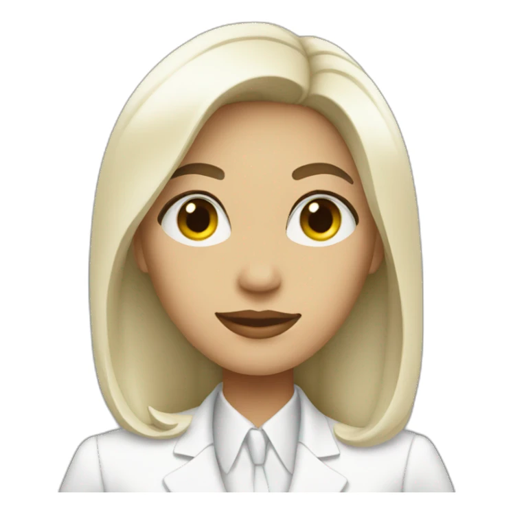women in white suit sticker