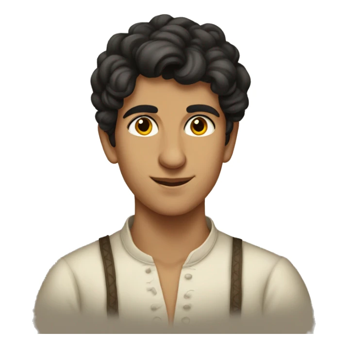 19th century Turkish teenager without a hat sticker