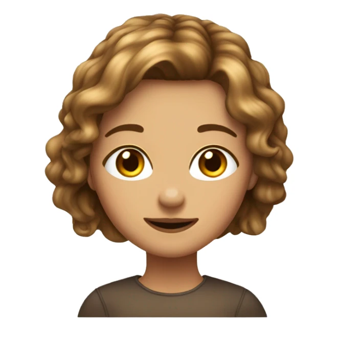 Ein Mädchen mit glatten braunen Haaren und hazel Augenfarbe  sticker