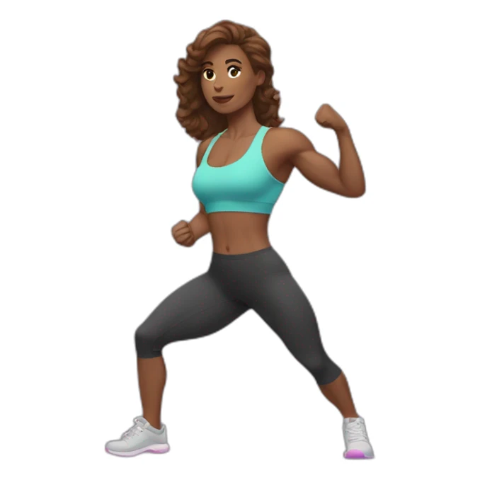 Femme qui fait de la muscu sticker