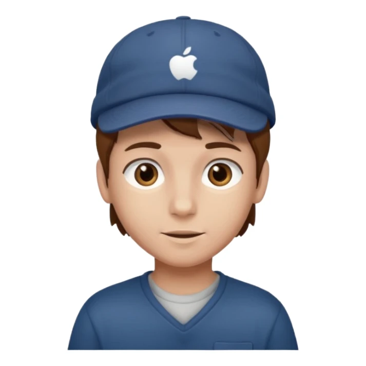 Un niño con gorra pelo castaño  sticker