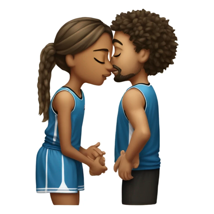 basquetball player kissing an Argentinean girl sticker