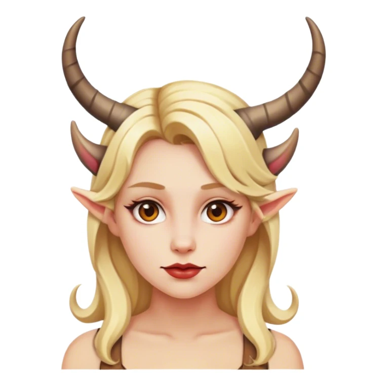 Blonde with horns sticker