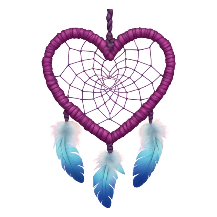 Pink ombre heart shaped dream catcher  sticker