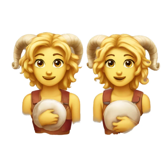 Emoji of aries ♈ and ♓ piscis sticker