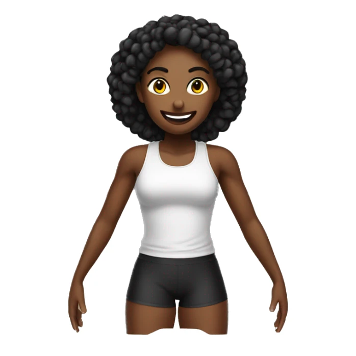 give me a black-gym-short for women emoji sticker