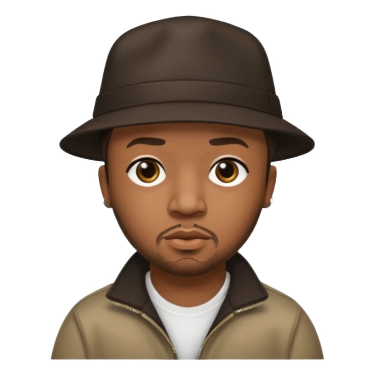 Timbaland with dark brown hair sticker