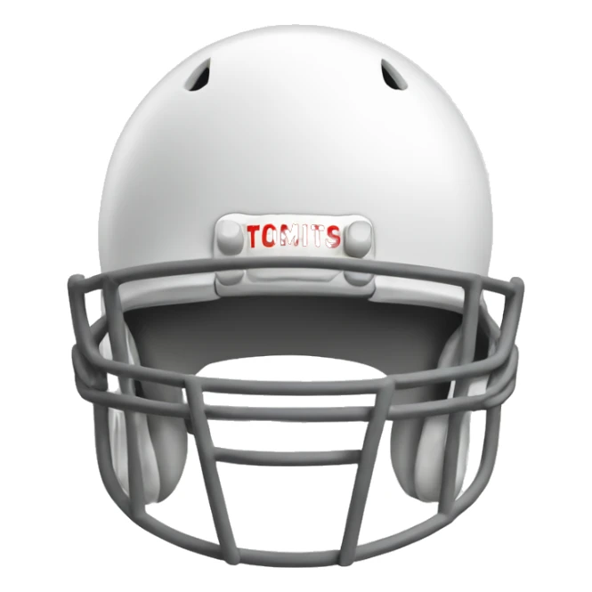 simple white football helmet  sticker