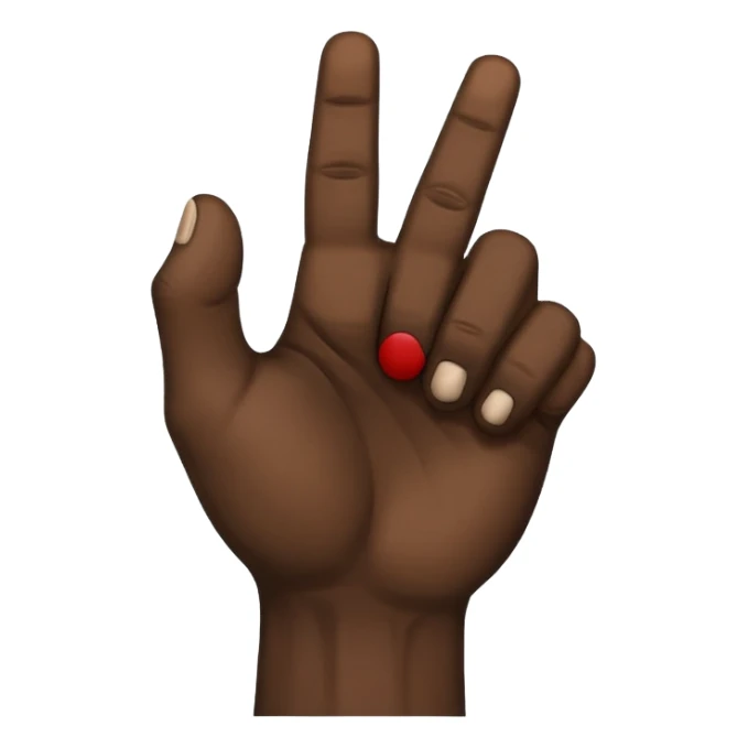 a black fist, with the middle finger sticking up sticker