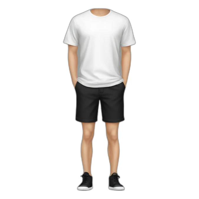 Man t shirt black and short pants sticker