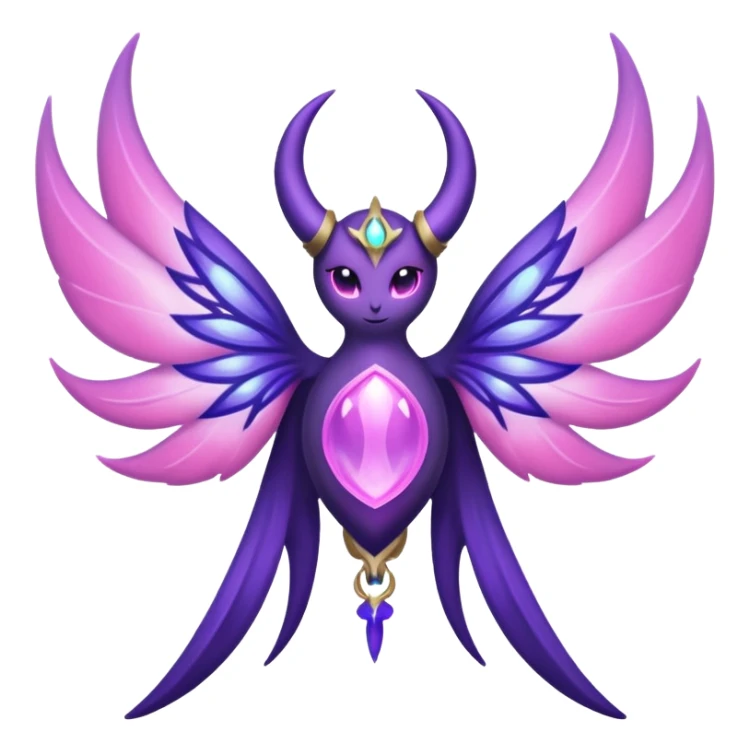 Pokemon legendary purple and pink lunala sticker