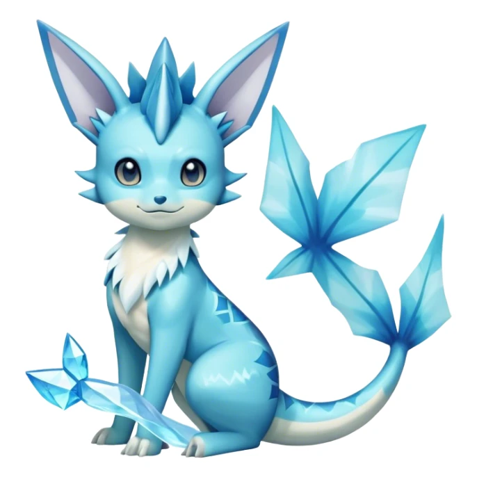 Kawaii Vaporeon-Glaceon-Pokemon full body sticker