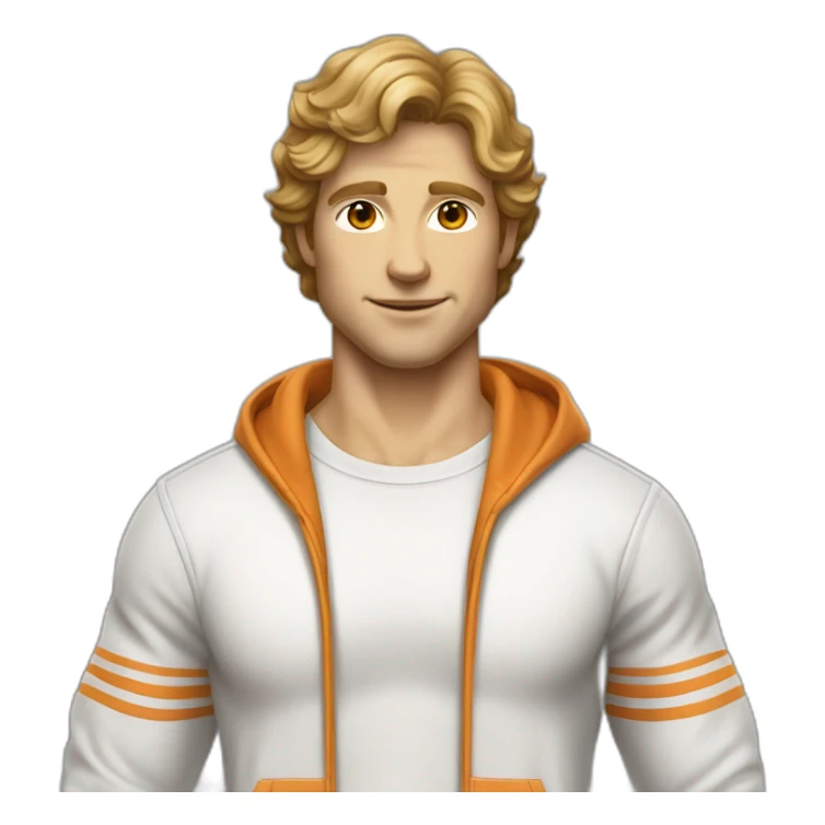 retro 70s gym clothes for a modern white uni male student sticker