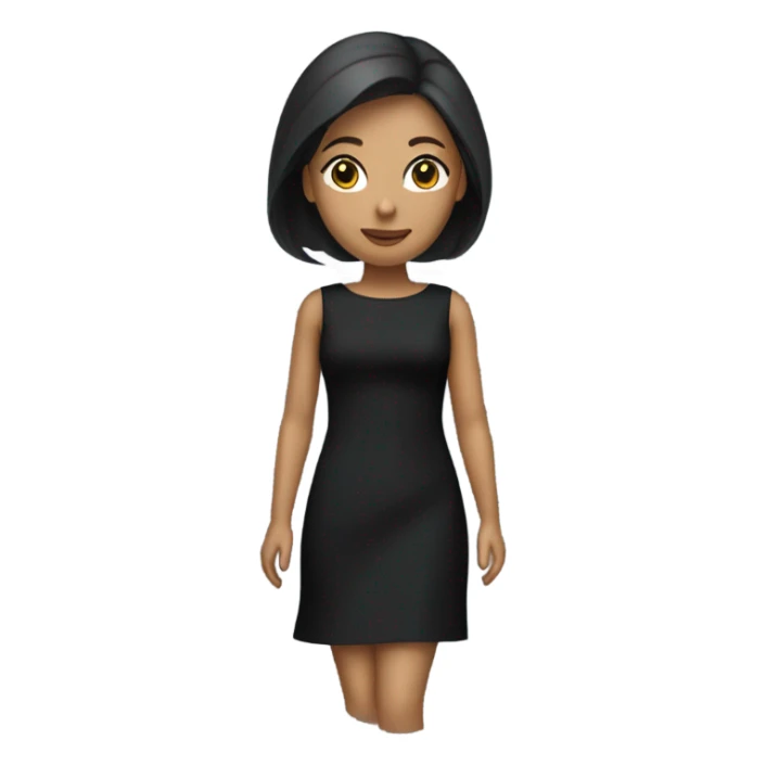 Black dress sticker
