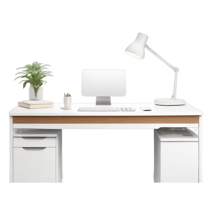 minimalist-clean-work-desk-with-white-wood-colorway-front-view sticker