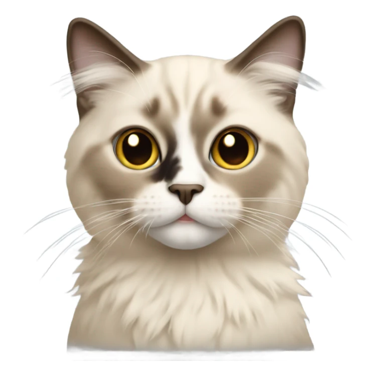 Beige ragdoll cat sticker