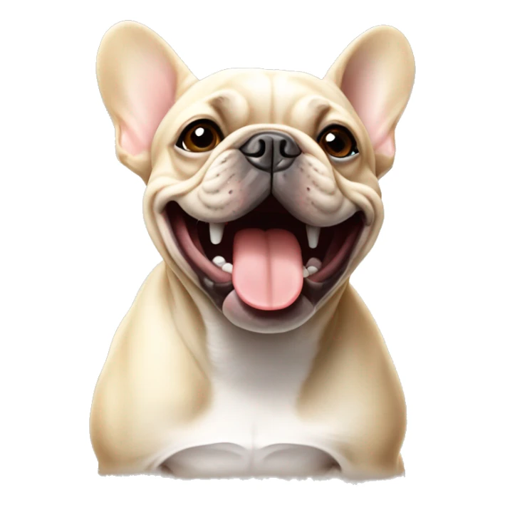 Beige happy French bulldog sticker