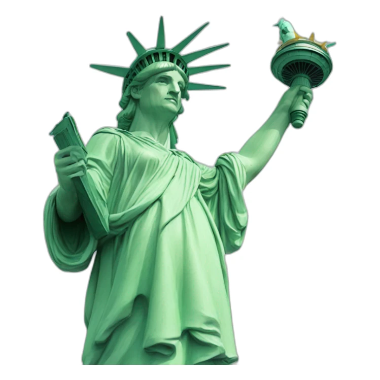 Statue of liberty  dess like santa claus sticker