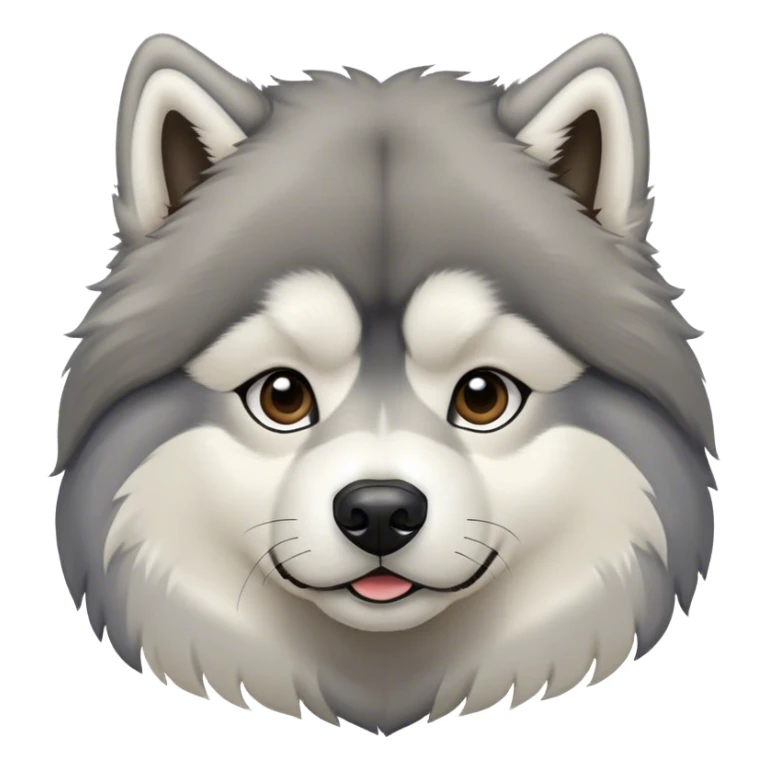 alaskan malamute long hair gray sticker
