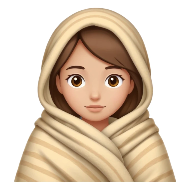 Girl wearing a blanket  sticker